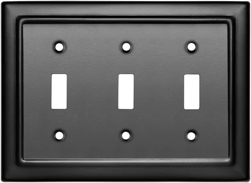 Miniatura 16 de Monarch Abode Placa de Pared de Palanca de 1-Gang, Placa de Pared de Interruptor Individual de Metal Arquitectónico, Placa de Cubierta Decorativa