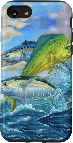 Miniatura 17 de iPhone 13 lindo Mahi Mahi verde pesca atún caso