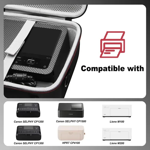 Miniatura 2 de LTGEM - Funda de impresora portátil compatible con Canon Selphy CP1500/CP1300 impresora fotográfica compacta, bolsa de almacenamiento de viaje