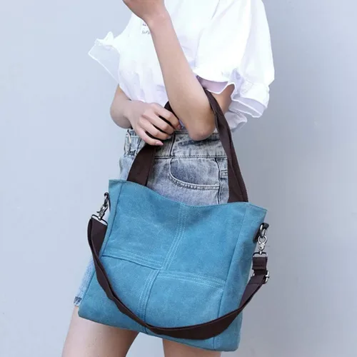 Miniatura 2 de Sunshinejing Bolso de lona pequeño para mujer, bolso cruzado de hombro, bolsos de trabajo, bolso de viaje
