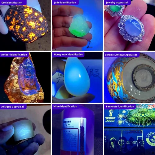 Miniatura 6 de Linterna UV Blacklight 365nm UV304 – Recargable, de alta potencia, compacta, impermeable, duradera, ideal para curado con pegamento UV, manchas
