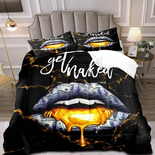 Miniatura 17 de LUVIVIHOME Juego de edredón de lujo de 2 piezas, tamaño individual, juego de ropa de cama de 100 dólares para niños y niños, divertida y fresca