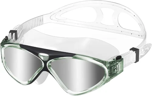 Miniatura 9 de OutdoorMaster Máscara de natación - Máscara de natación de visión amplia y gafas antivaho impermeable Espejo Bb-azul