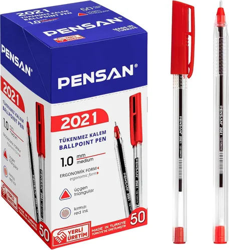 Miniatura 15 de PENSAN - Paquete de 250 bolígrafos de bola, (125 negros y 125 azules) - Bolígrafos de 1.0 mm de punta media, agarre ergonómico triangular, escritura