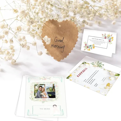 Miniatura 4 de 100 paquetes de cartulina blanca en blanco 5x8 papel grueso, Goefun papel de impresora de cartulina plana de 80 lb para invitaciones, postales