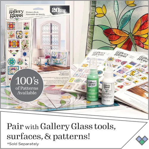 Miniatura 9 de Pintura para vitrales transparente de Gallery Glass, 8 fl oz - Perfecta para proyectos de bricolaje de arte y manualidades, 19699