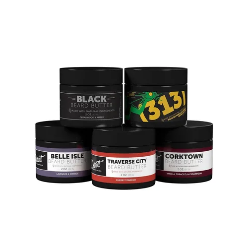 Miniatura 13 de Detroit Grooming Co. Mantequilla para barba para hombres Suaviza, espesa e hidrata con aceite de cártamo y manteca de karité Aroma 313, 2 onzas