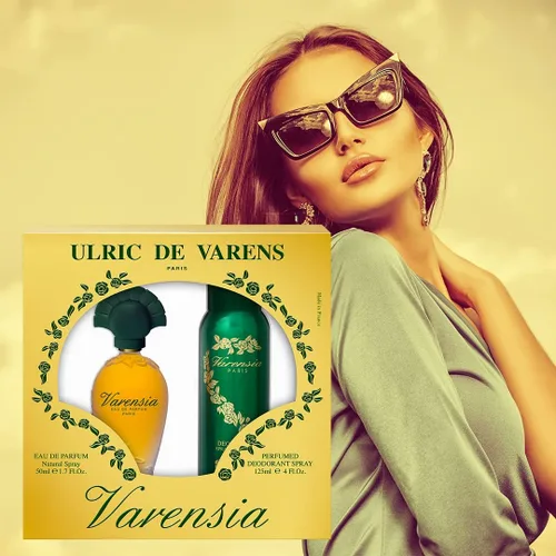 Miniatura 3 de Ulric De Varens VARENSIA - Eau De Parfum para mujer, set de 2 piezas - Aroma terroso, afrutado, floral - Notas de flor de loto, clavo, frambuesa