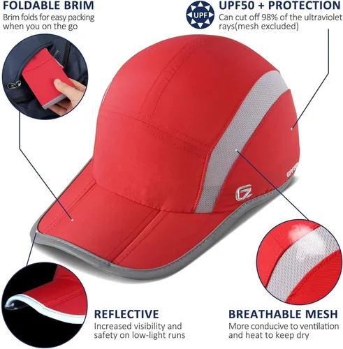 Miniatura 2 de GADIEMKENSD Sombrero reflectante plegable para exteriores, diseño sin estructura, protección solar UPF 50+, sombreros deportivos para mujeres