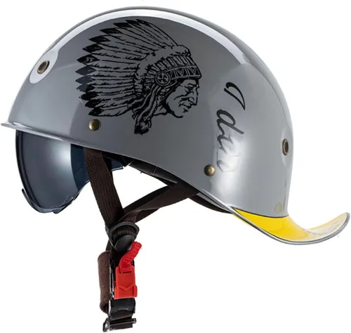 Casco retro novedoso y genial, gorra de béisbol alemana vintage para motocicleta, casco abierto para adultos, mujeres y hombres, para bicicleta,