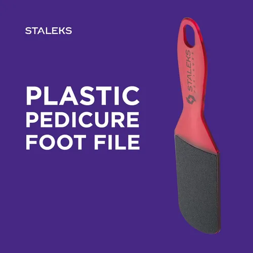 Miniatura 4 de STALEKS PRO Expert 10 Tipo 2 - Lima de pie de plástico (grano 80/120), herramienta ergonómica de pedicura de doble cara para callos y piel