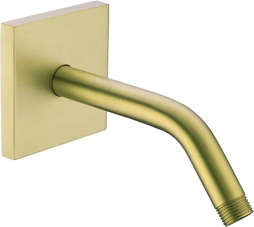 Miniatura 30 de Brazo de ducha de 16 pulgadas con brida, acero inoxidable negro mate de 90 grados, brazo de extensión de cabezal de ducha montado en la pared