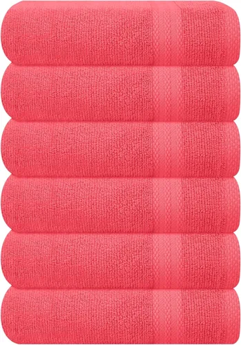 Miniatura 123 de GLAMBURG - Juego de 12 toallas faciales ultrasuaves de 13 x 13 pulgadas, 100% algodón, duraderas y altamente absorbentes, ideales para baño, cocina