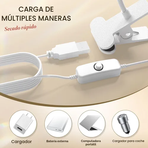 Miniatura 9 de AORAEM Lámparas LED de uñas de 3 W, lámpara flexible de cuello de cisne, secado rápido, secado rápido, lámpara de secado de esmalte de gel, luz