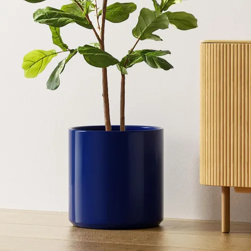 Miniatura 12 de LE TAUCI Maceta de 12 pulgadas para plantas, macetas de cerámica para plantas de interior, macetas cilíndricas modernas de mediados de siglo