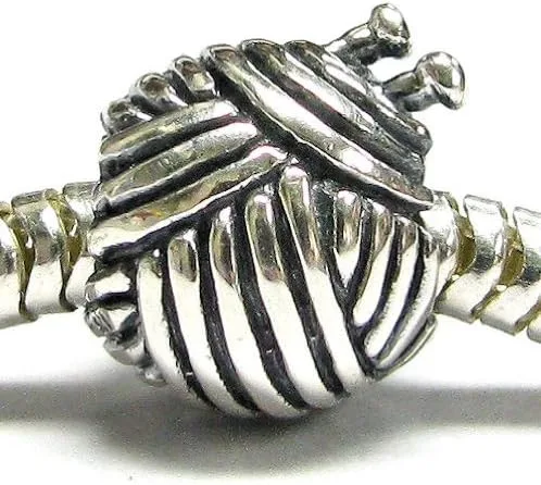 Miniatura 2 de Abalorio de plata de ley para tejer agujas de lanaatrapasueños estilo europeo
