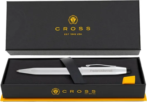 Miniatura 8 de Bolígrafo Cross Century II, laca negra con borde dorado, grabado personalizado, regalo de graduación, jubilación, promoción o reconocimiento