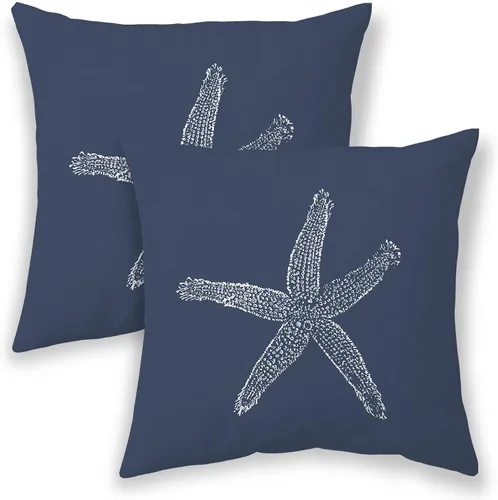 Miniatura 9 de Fundas de almohada azul de espuma de mar de 16 x 16 pulgadas, almohadas decorativas de verano para exteriores, fundas de cojín decorativas