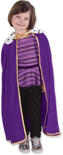 Miniatura 10 de Beistle Bata púrpura tamaño King Queen para adultos, accesorio de disfraz de capa de Mardi Gras real para eventos temáticos, fiestas de Halloween