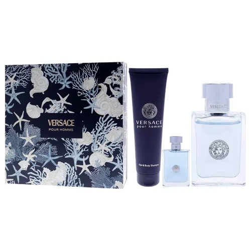 Miniatura 4 de Versace Pour Homme by Versace - Juego de regalo de 3 piezas de 3.4 onzas EDT en aerosol, 0.17 onzas EDT Spray (Mini), gel de baño y ducha de 5 onzas