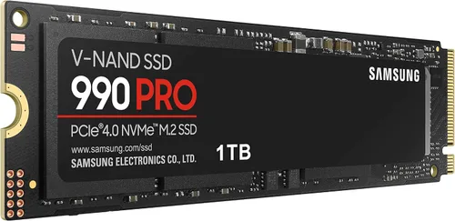 Miniatura 2 de Samsung 990 Pro 1TB Gen4 NVMe SSD 7450MB/s 6900MB/s R/W 1550K/1200K IOPS 600TBW 1.5M Hrs MTBF para PS5 5 años