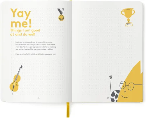 Miniatura 4 de HappyMe - Diario de gratitud para niños con indicaciones diarias, cuaderno de escritura para expresar pensamientos y sentimientos, mentalidad