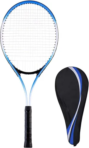 Miniatura 5 de Raqueta de tenis de 27 pulgadas, raqueta de tenis individual para principiantes, entrenamiento de competencia con bolsa de transporte, adultos