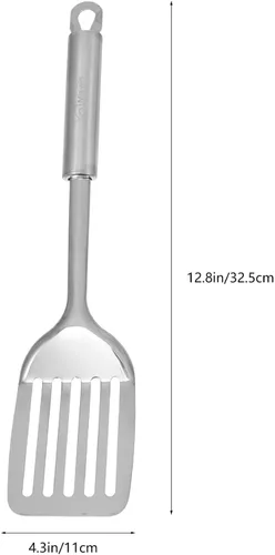 Miniatura 2 de BESPORTBLE Utensilios de cocina de acero inoxidable resistentes al calor con diseño ergonómico para cocinar en casa y almacenamiento ordenado