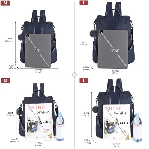 Miniatura 2 de Mochila impermeable liviana de nailon antirrobo para mujer