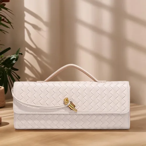 Miniatura 5 de JYG Bolso tejido para mujer, bolso de hombro de noche de moda de piel sintética, hecho a mano, bolso de mano casual, bolso cruzado 2024