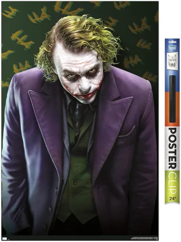 Miniatura 16 de Trends International DC Comics - Póster de pared The Joker - The Dark Knight, 22.375 x 34 pulgadas, versión enmarcada en negro Versión con marco
