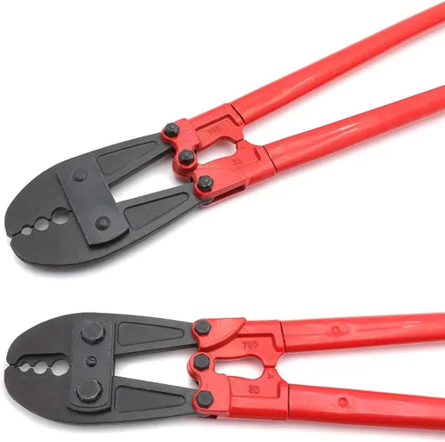 Miniatura 7 de Herramienta de prensado de estampación de swager de mano de 30" para cable de cuerda de alambre 5/32" 1/4" 5/16" [P/N: ET-TOOL030-30-RED]