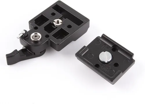 Miniatura 4 de FocusFoto Placa de liberación rápida con adaptador de abrazadera para Manfrotto 200PL-14 323 RC2 System Tripod Fit