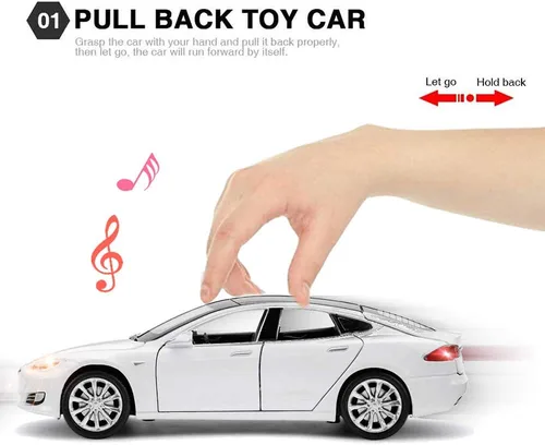 Miniatura 3 de gidoyi Modelo de Coche de Juguete S Modelo de Aleación Vehículos de Juguete de tracción hacia atrás Escala 1/32 Juguetes de Coche para Niños Negro