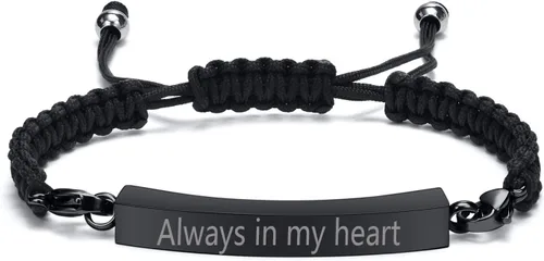 Miniatura 10 de Hisatan Personalized Urn Bracelet for Ashes, Cremation Jewelry Keepsakes for Ashes for Women Men, Handmade Woven Rope Adjustable Ashes Holder