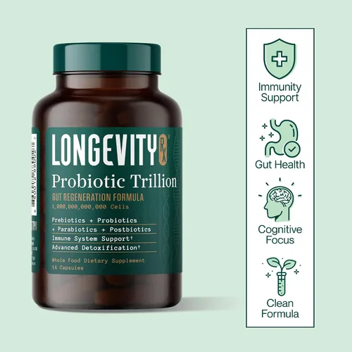 Miniatura 7 de Trillón de probióticos - 1 billón de UFC con prebióticos, probióticos, parabióticos y postbióticos - Bacillus Subtilis AB-22 - Salud intestinal