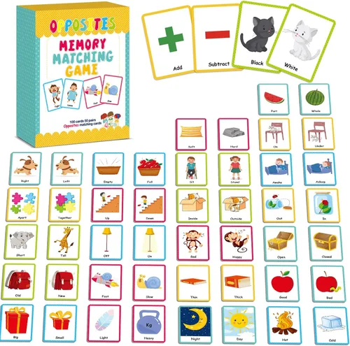 Miniatura 23 de gisgfim 50 pares de banderas de juego de memoria de Estados Unidos de concentración tarjeta de memoria educativas, juegos de geografía, juego