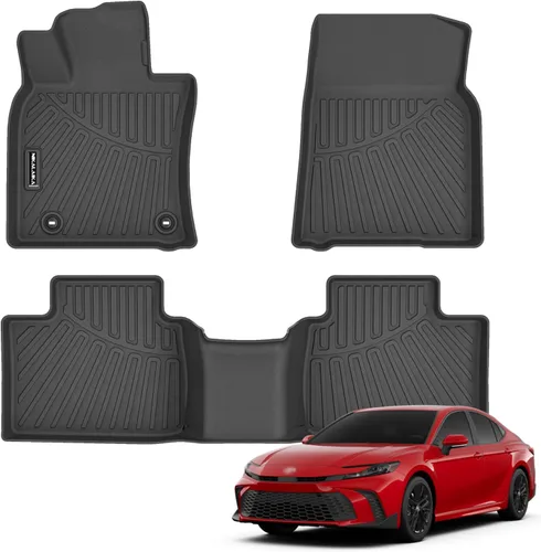 Miniatura 13 de Alfombrillas de suelo y revestimientos de carga para Toyota Camry 2012-2017 (Compatible con híbrido) Protección para todo tipo de clima Goma TPE