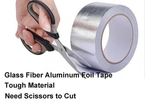 Miniatura 5 de Cinta de protección térmica de papel de aluminio de fibra de vidrio 1.97in x 82ft, material reflectante de aislamiento térmico de fibra de vidrio