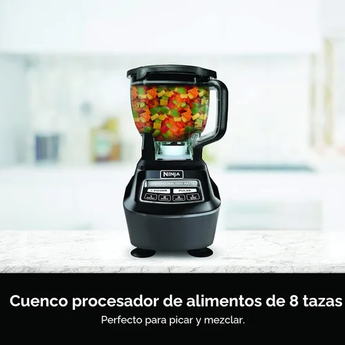 Miniatura 6 de Ninja Licuadora, procesador de alimentos, licuadora para batidos, incluye jarra, taza de batido y cuenco de 8 tazas, salsa, masa, batidos, granizado