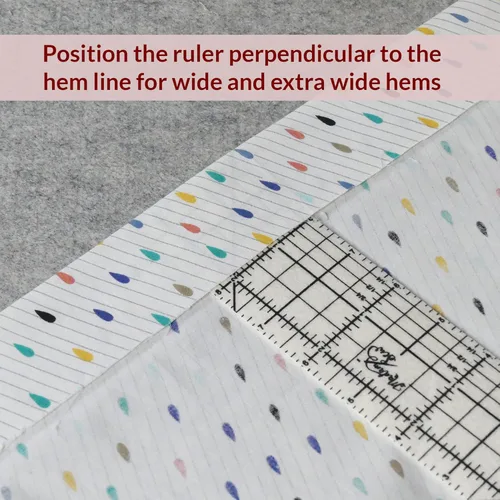 Miniatura 5 de Madam Sew Regla de dobladillo caliente para coser y acolchar – Regla de planchar antideslizante y pliegues con plancha en seco o vapor en bloques