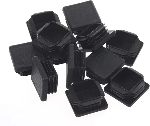 Miniatura 8 de Tapones cuadrados de plástico de 1 pulgada, tubo de 1 pulgada de diámetro exterior de 1 x 1 pulgada, tapas de acero para patas de silla