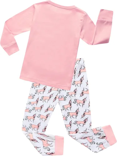 Miniatura 2 de MOGGEI Girls Pajamas Clothes Sleepwear 100% Cotton PJS for Toddlers Children Kids Unicorn
