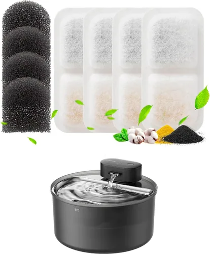Miniatura 10 de oneisall Fuente de agua inalámbrica para gatos: fuentes de agua inalámbricas para mascotas de 74 oz/2.2 L, bomba SilentFlow™ integrada ultra