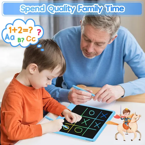 Miniatura 5 de Hockvill Tableta de escritura LCD de 12 pulgadas, juguetes para niños y niñas, almohadilla de dibujo para niños de 3, 4, 5, 6, 7 años, tablero