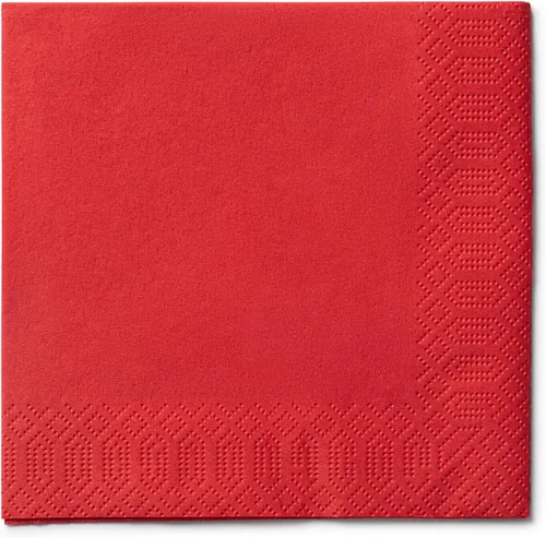 Miniatura 4 de Servilletas desechables rojas de 3 capas, 125 unidades, servilletas de papel para cócteles y fiestas para bodas, cumpleaños, bares y eventos, hechas