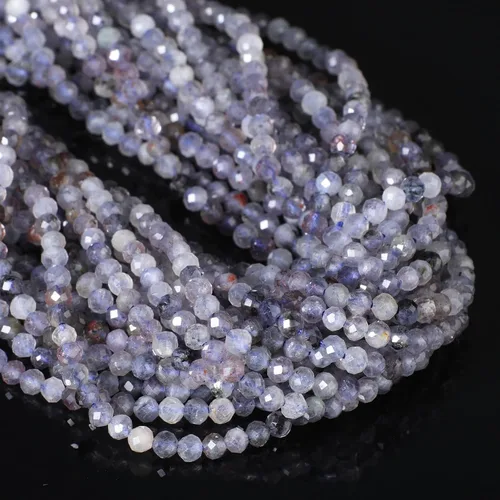 Miniatura 41 de 180 piezas 2mm Cuentas de piedras preciosas de turquesa africana natural facetada redonda suelta para hacer joyas