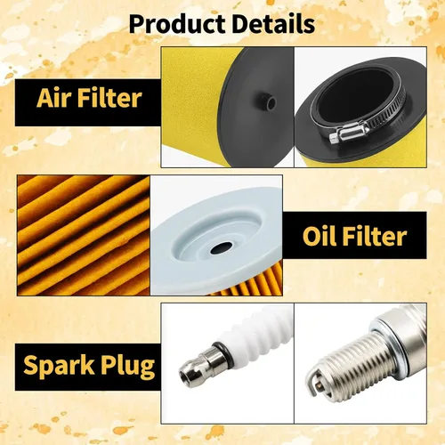 Miniatura 4 de TIANYAN 17254-HM8-000 Filtro de aire 15412-HM5-A10 Filtro de aceite con kits de bujías compatibles con Honda ATV Recon 250 TRX250TE TRX250TM TRX250X