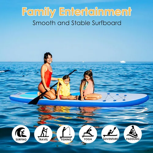 Miniatura 6 de Tabla de remo inflable para adultos para todos los niveles de habilidad, tabla de remo ultraligera de 10 pies 4 pulgadas con cubierta antideslizante