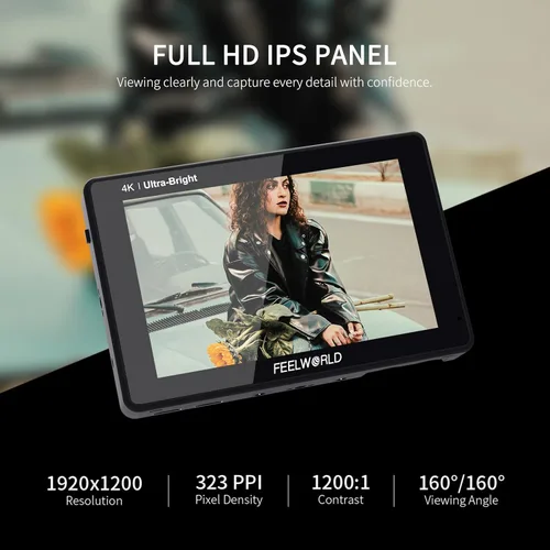 Miniatura 3 de FEELWORLD LUT7 7 Pulgadas 2200nits Campo DSLR Monitor Ultra Brillante Pantalla Táctil 4K HDMI Soporte 3D LUT, Forma de Onda Ayuda Creadores Al Aire